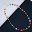 Copper Gold Multicolour Enamel Heart Evil Eye Necklace Chain Bulk
