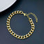 Curb 18K Gold Plated White Enamel Copper Chain Bracelet For Women