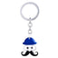 Cartoon Mooch Enamel Stainless Steel Blue Black Silver Key Chain Bulk