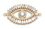Turkish Gold Evil Eye Cubic Zirconia Diamond Centre Pcs For Women