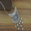 Oxidised Afghani Bohemian Tribal German Silver Crystal Pearl Necklace