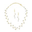 Pearl Link Chain Pearl 18K Gold Choker Necklace Earring Set Bulk