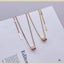 Slim Link CZ Rose Gold Stainless Steel Necklace Pendant Chain Bulk