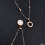 Roman Black White Rose Gold Stainless Steel Necklace Pendant Chain Women