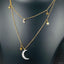 Crescent Copper Gold Cubic Zirconia Layered Necklace & Set Women Bulk