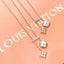 Clover Rose Gold Stainless Steel Necklace Pendant Chain For Women