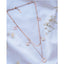 Stainless Steel Rose Gold Enamel Clover Necklace Chain For Women Bulk