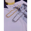 Emerald Cut CZ 18K Gold Curb Stainless Steel Necklace Chain Bulk