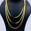 Triple Layer Smooth Snake 18K Gold Stainless Steel Chain Necklace Bulk