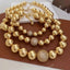 Glossy Balls 18K Gold Anti Tarnish Cubic Zirconia Necklace Women Bulk