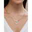 Copper Evil Eye Cubic Zirconia Gold Link Pendant Chain Necklace Bulk