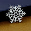 Star Flower CZ Rhodium Brass Brooch Badge Pin Needle Bulk