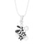 Enamel CZ Flower Black CZ Pearl Necklace Pendant Chain Bulk