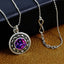 Oxidize Rose Rhodium Plated Purple Necklace Pendant Chain Bulk