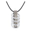 Funky Punk Biker 5 Rings Black Stainless Steel Pendant Necklace Chain For Men