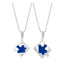 Love Puzzle Blue Silver Stainless Steel Couple Pendant Chain Necklace For Men