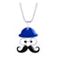 Cartoon Mooch Stainless Steel Blue Black Silver Pendant Chain Bulk