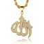 Almighty Allah God Muslim Islamic Gold Brass Locket Pendant Bulk