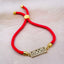 Mom Copper Gold Red Cubic Zirconia Thread Slider Bracelet Women Bulk