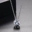 Solitaire American Diamond Silver Necklace Pendant Chain Bulk
