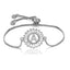 Initial Alphabet Large Letter CZ Silver Slider Bracelet Bulk