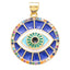 Turkish Evil Eye Nazariya Blue Medallion Locket Pendant Bulk