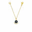 Evil Eye Black Gold CZ Enamel Slim Link Chain Watch Charm Bulk