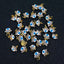 Turkish Evil Eye Lash Baguette Cubic Zirconia Gold White Charm Bulk