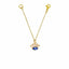 Cute Gold Plated Copper Turkish Evil Eye Baguette Cubic Zirconia Gold Slim Link Chain Watch Charm For Women