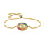 Rainbow Turkish Evil Eye Baguette Gold CZ Slider Bracelet Bulk