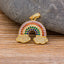 Rainbow Cloud Gold Zircon Copper Charm For Women Bulk