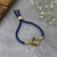 Rainbow 18K Gold Blue Cubic Zirconia Adjustable Thread Bracelet Bulk