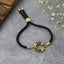 Rainbow 18K Gold Black Cubic Zirconia Adjustable Thread Bracelet Bulk