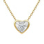 Love Heart Solitaire CZ 18K Gold Pendant Necklace Chain Bulk
