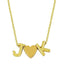 Heart Customized Initial Letter Necklace Pendant Chain
