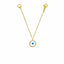 Evil Eye Mother Of Pearl CZ Gold Slim Link Chain Watch Charm Bulk