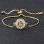 Initial Alphabet K Large Letter CZ Gold Slider Bracelet Bulk