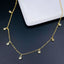 Round American Diamond Charm Gold Necklace Chain For Women Bulk