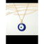 Tiny Blue Turkish Evil Eye Pendant Chain Necklace For Women Bulk