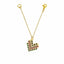 Rainbow Multi Colour Baguette Love Heart Slim Link Chain Watch Charm For Women