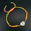 CZ Multi Gold Evil Eye Heart Charms Threads Bracelet Girls Bulk