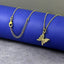 Butterfly Round Gold Necklace Pendant Chain Bulk