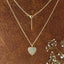 American Diamond Heart Necklace Pendant Chain Bulk