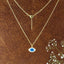 Oval White Evil Eye Enamel Necklace Pendant Chain Bulk