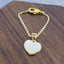 Heart White Gold Slim Link Chain Watch Charm For Women Bulk