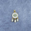 Evil Eye Hamsa Gold White Zircon Enamel Copper Charm For Women Bulk