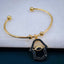 Copper Hamsa Evil Eye Black Gold Crystal Bangle Cuff Kada Women Bulk