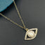 Copper With CZ Pearls White Gold Evil Eye Pendant Girls Bulk