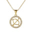 Copper CZ Gold Star Sign Sagittarius Necklace Pendant Chain Girls Bulk
