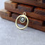 Round Evil Eye Brass Black Enamel Pendant Centre Pcs For Women Bulk